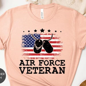 Air Force Veteran Shirt, Military Veteran Sweatshirt, Sweatshirt, Proud Airman Hoodie, USAF Tee, Patriotic Crewneck, Air Force Gift for Him image 3