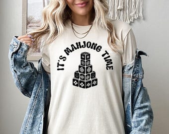 It's Mahjong Time Shirt, Mahjong Sweatshirt, Mahjong Hoodie, Mahjong Lover Gift, Mahjong Player Tee, Mahjong Enthusiast