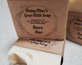 Unsented soap, mild goat milk soap bar, soap for gentle skin, mild soap