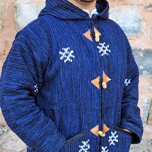 Moroccan Wool Jacket / Winter hoodie/ sweater coat Handmade for Men and Women