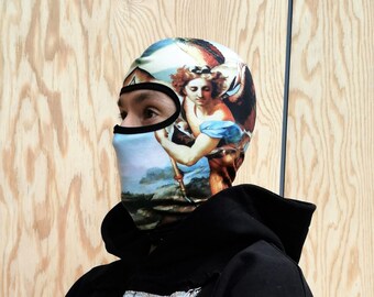 Pasamontañas Saint Michael Demon Devil Death unisex custom ski mask two hole y2k streetwear goth