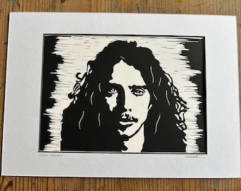 Chris Cornell Lino cut (with mount)