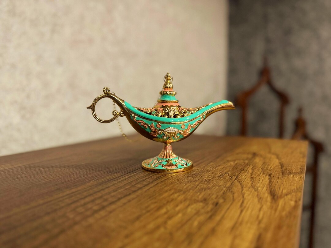 Aladdin's Magic Lamp, Large Genie Lamp, Oil Lamp, Tabletop Decorations ...