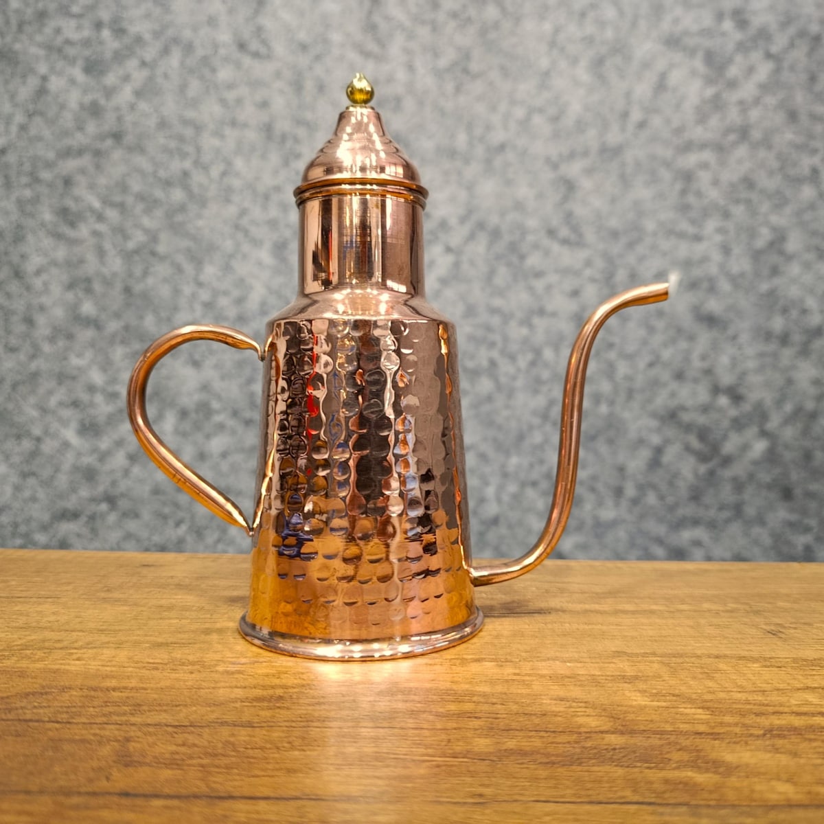 Handmade Hammered Copper Oil Pourer: Olive Oil Dispenser