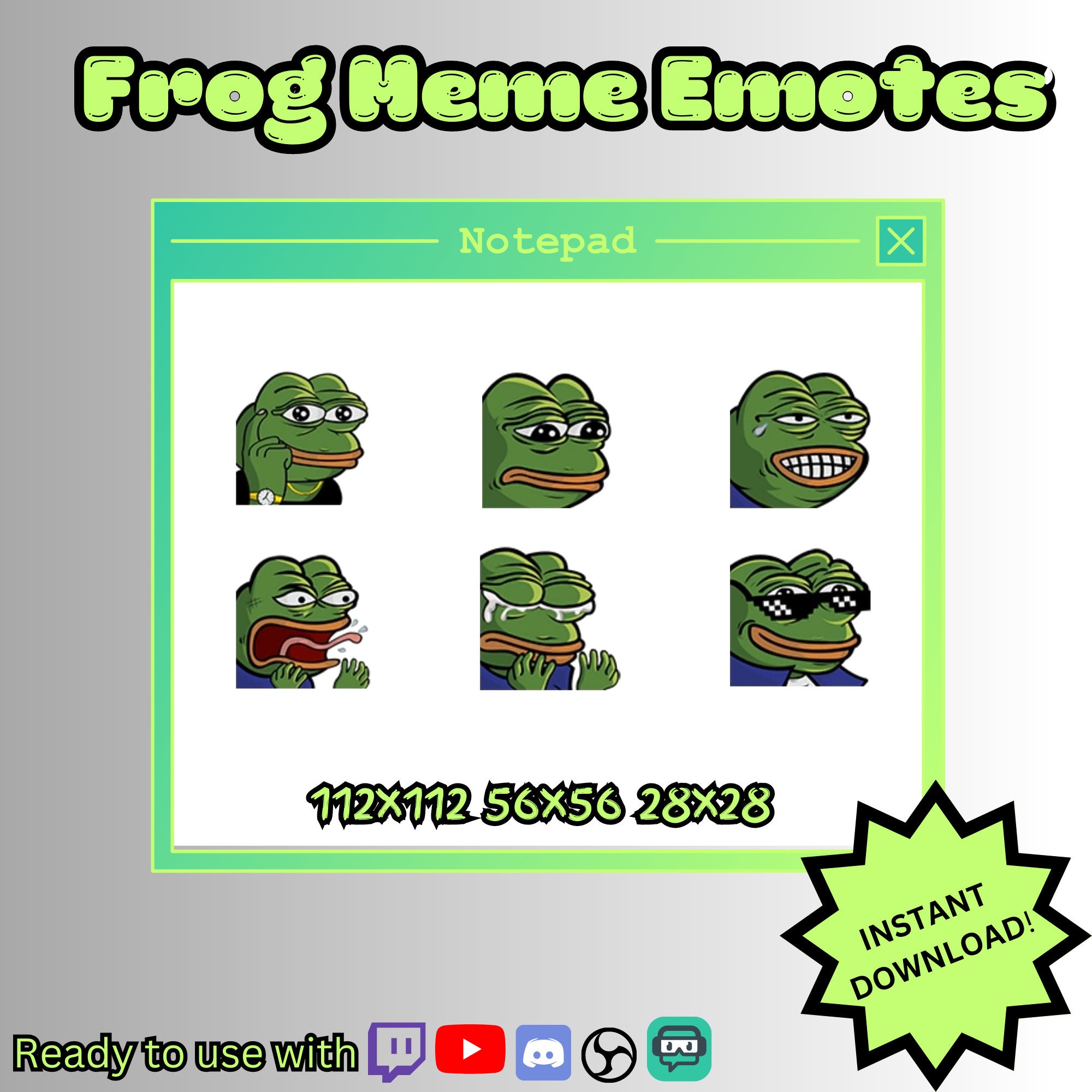 Ttv Emotes For Whatsapp - Sad Pepega Emoji,Twitch Emoji - free