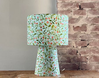 Table lamp made entirely of lampshade material, unique design lamp