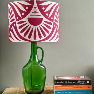 Designer table lamp. Graphic pattern lamp. Handmade statement lighting