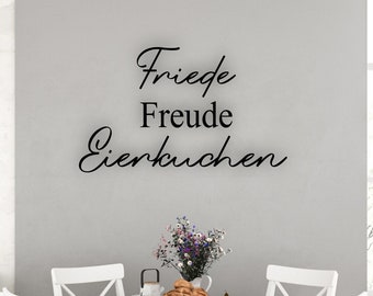 Essecke I Wanddeko I Wandtattoo I Küche I Esszimmer I Deko I Friede Freude Eierkuchen I Schild