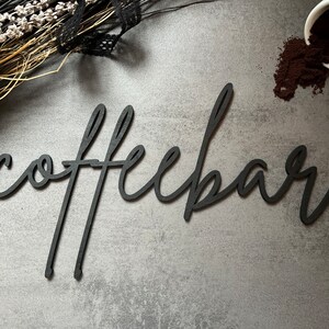 Schriftzug I coffee bar I Kaffee Bar I Küche I Wanddekoration I Line Art Bild 1