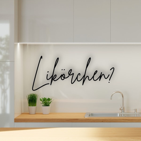 Wanddekoration | Küche I Homebar | Bar I Line Art | Holz | Schriftzug | Dekoration I Likör I Likörchen