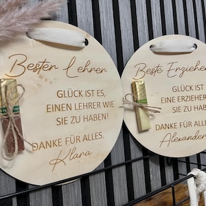 Abschiedsgeschenk | Kindergarten | Schule | Logopäde | Logopädin | Personalisiert | Danke | Schild | Holz