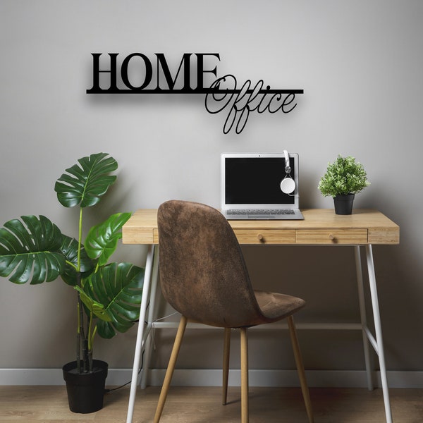 Home Office I Büro I Schriftzug I Holz | Wanddeko | Wandtattoo | Homeoffice