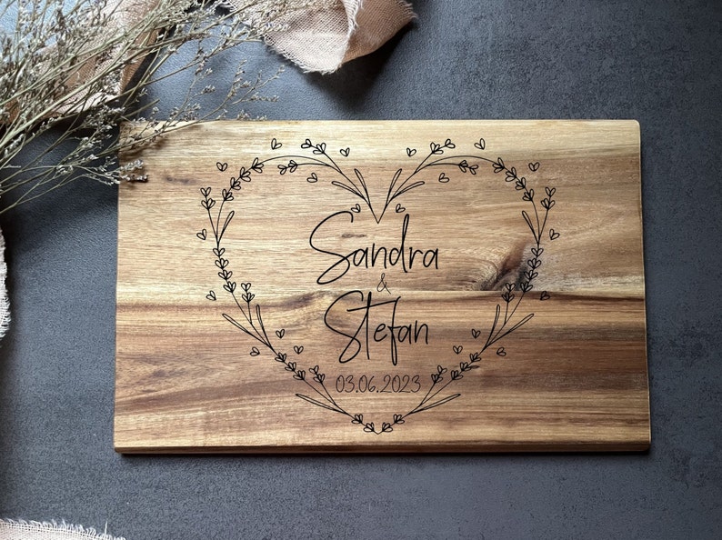 Brettchen Frühstücksbrettchen personalisiert personalisierte Geschenke Geschenk Hochzeit Wedding Hochzeitsgeschenk Bild 6