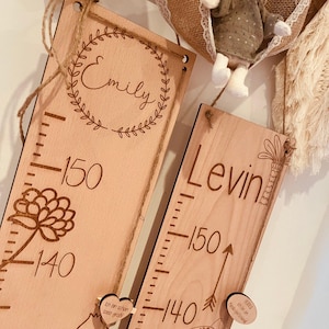 Größentabelle I Messlatte I Kinder I Kinderzimmer I Dekoration I Meilensteine I Geschenk Geburt I Taufe I personalisierte Geschenke
