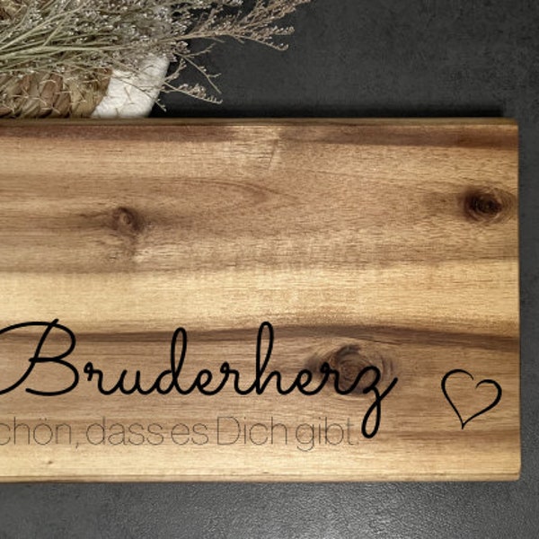 Brettchen | Frühstücksbrettchen | personalisiert | personalisierte Geschenke | Geschenk | Bruder I Bruderherz