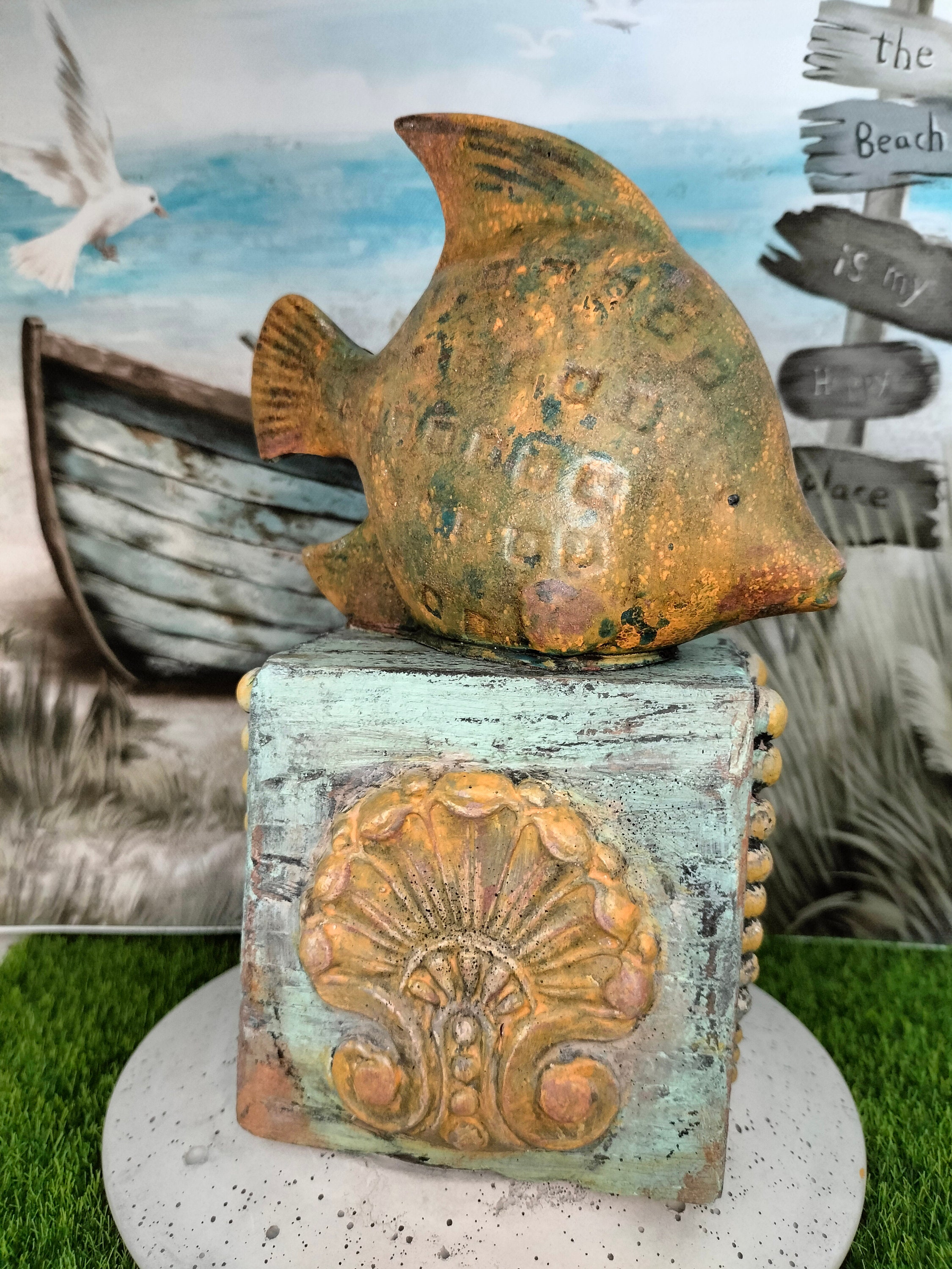 GIDWRIY 100 Pieza Peces De Madera Decoracion Comunión,Adornos Para Mesa De Bautizo,Peces Madera Manualidades,Esparcir Decoración Para