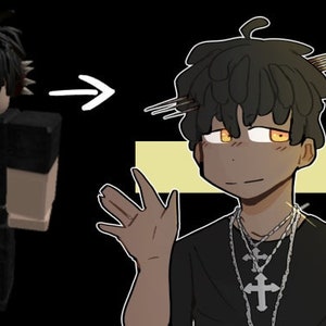 I will  draw your ROBLOX or MINECRAFT Character in my style (Waist Up)