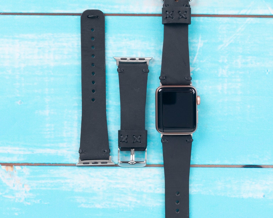 Apple Watch Leather Band With Personalization Active Etsy