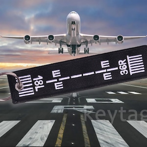 Keychain AIRPORT RUNWAY Funny Flight Tag Aviation Crew Car Motorcycle Trip Travel air hostess Pilot Backpack Biker Humor Key Ring Aircraft