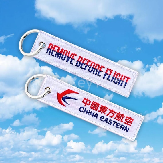 英国航空 B777 中国東方航空 A320 タグ キーホルダー 2枚セット 中国東方航空キーチェーン - パイロットキータグ - 航空会社乗務員