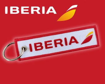 Keychain IBERIA Airlines Aircraft Pilot Aviation Crew Airplane Plane Baggage Motorcycle Car Bike Key Ring Stewardess Air Hostess Spain