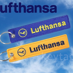 Portachiavi Lufthansa Compagnia aerea Equipaggio Aereo Aviazione Airbus A319 A320 Auto Moto Bici hostess hostess Portachiavi Airtag Aeroporto