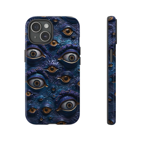 Horror Eyes Phone Case, Dark Aesthetic Phone Case iPhone 15 iPhone 14 iPhone 13 Samsung Galaxy Google Pixel Gothic Phone Case Creepy Eyeball