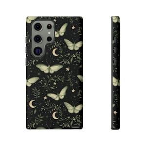 Luna Moth Phone Case,  Witch Phone Case, CottageCore Cover iPhone 16 15 14 13, Samsung Galaxy, Google Pixel
