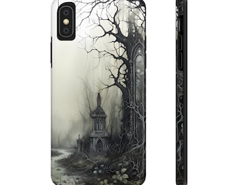 Funda gótica para teléfono con temática de cementerio, carcasa gótica para iPhone, Google Pixel y Samsung Galaxy
