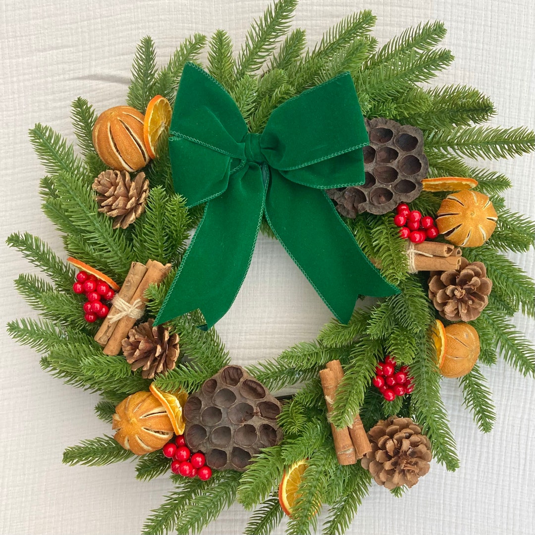 Luxury Traditional Christmas Wreath Artificial Christmas Etsy UK