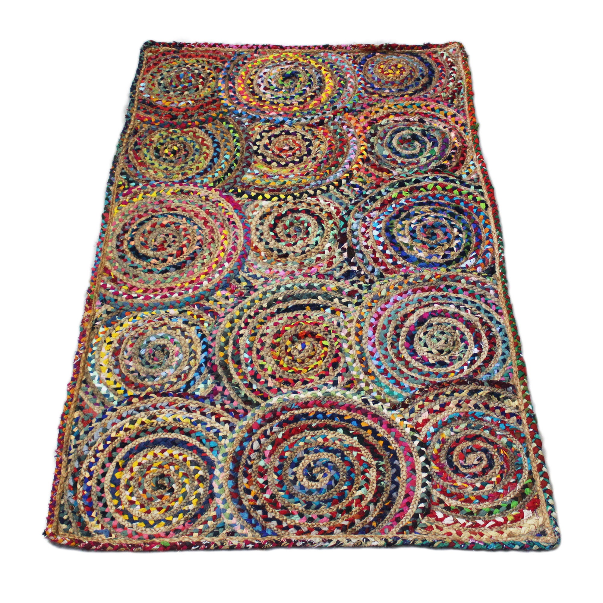 2X3 Foot Hand Braided Home Decor Rug Bohemien Rug Colorful Area Rug ...