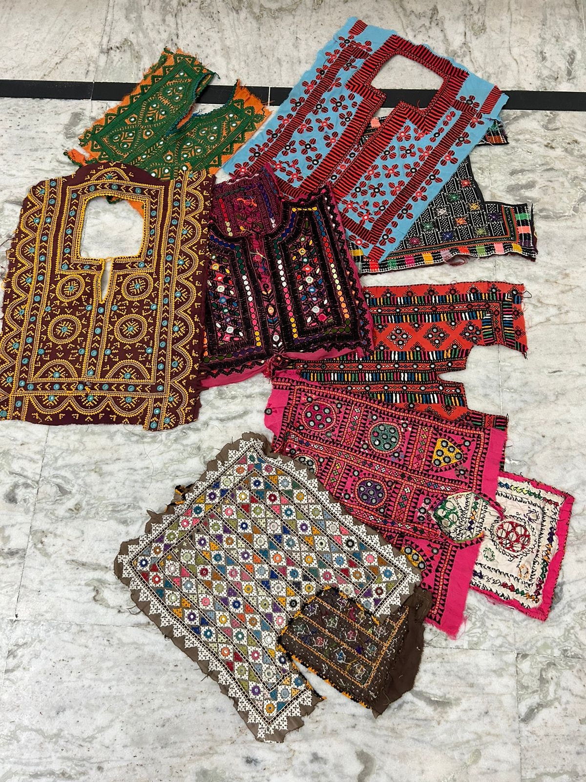 100piece Lot Banjara Neck Yoke Patch, Traditional Embroidery, Applique ...