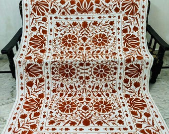 Suzani plaid katoen Oezbekistan, deken, handborduurwerk, laken, sprei Suzani Embroidery, Tapijt, Kleurrijke Suzani-muurdecoratie
