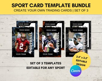 Editable Sports Card Template Custom Baseball Trading Card Printable ...