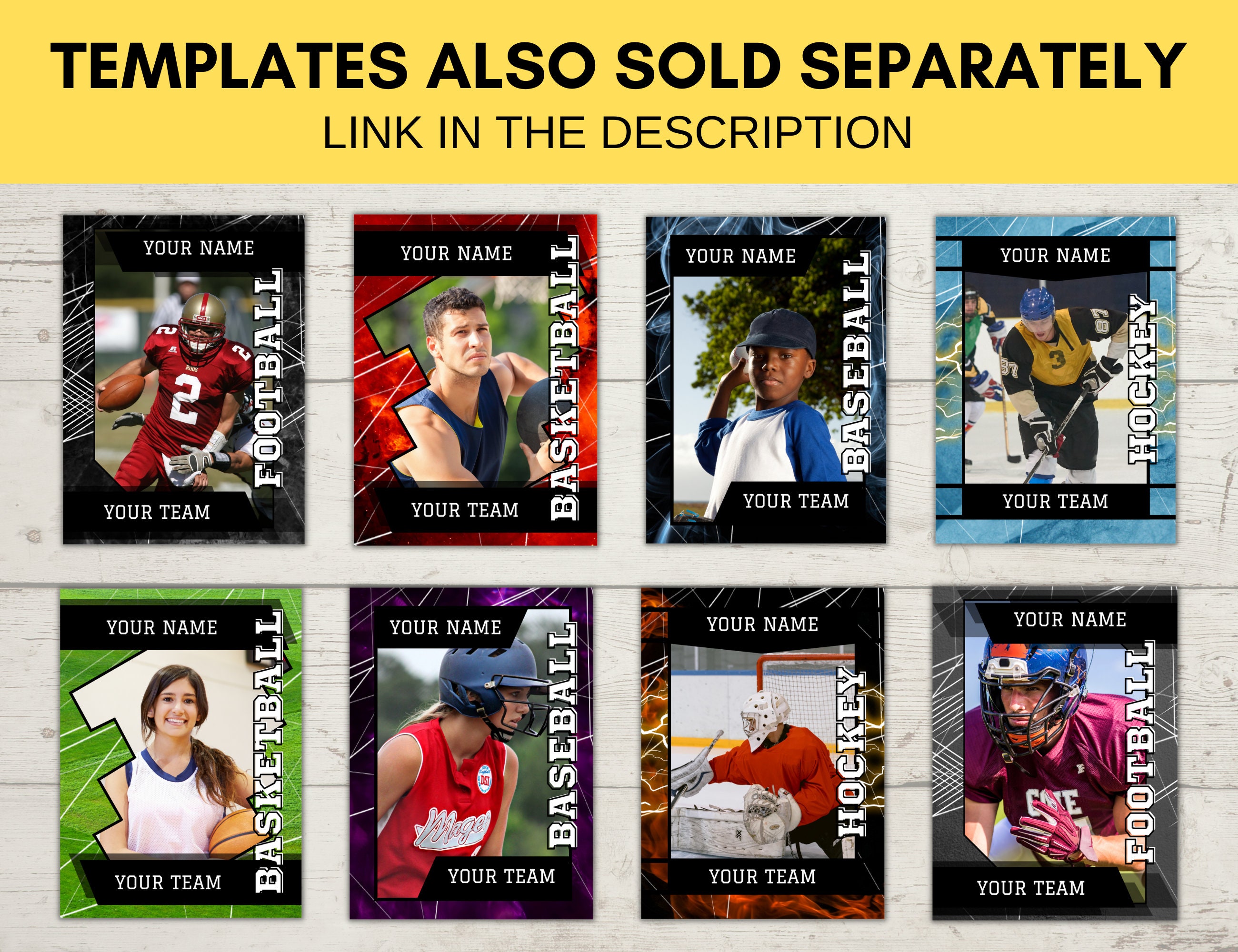 Set of 3 Sports Card Templates Custom Trading Card Printable Etsy Set of 3 Sports Card Templates Custom Trading Card Printable Etsy