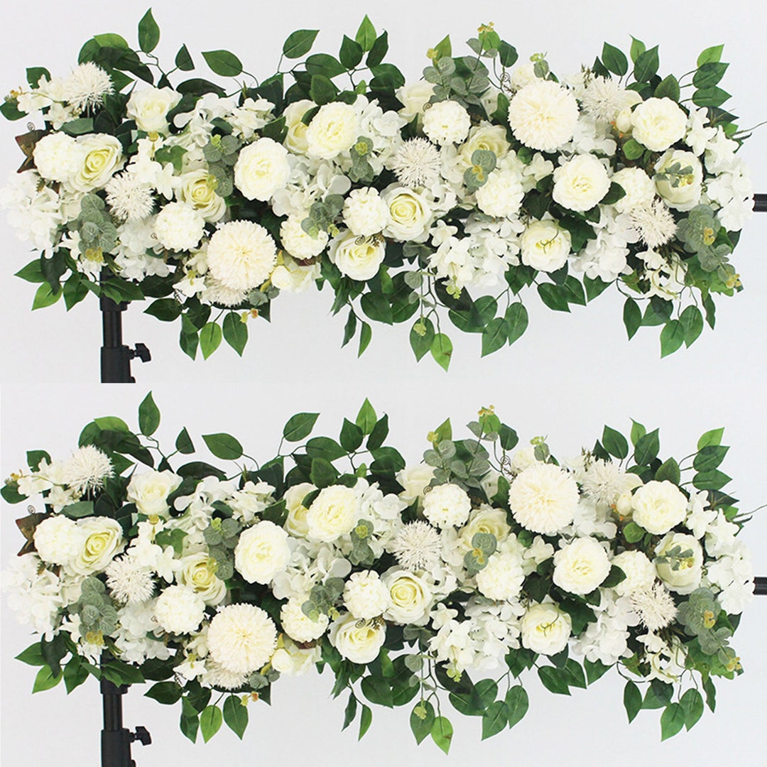 Flower Arrangement Flower Row Wedding Arch Decoration Rose Etsy