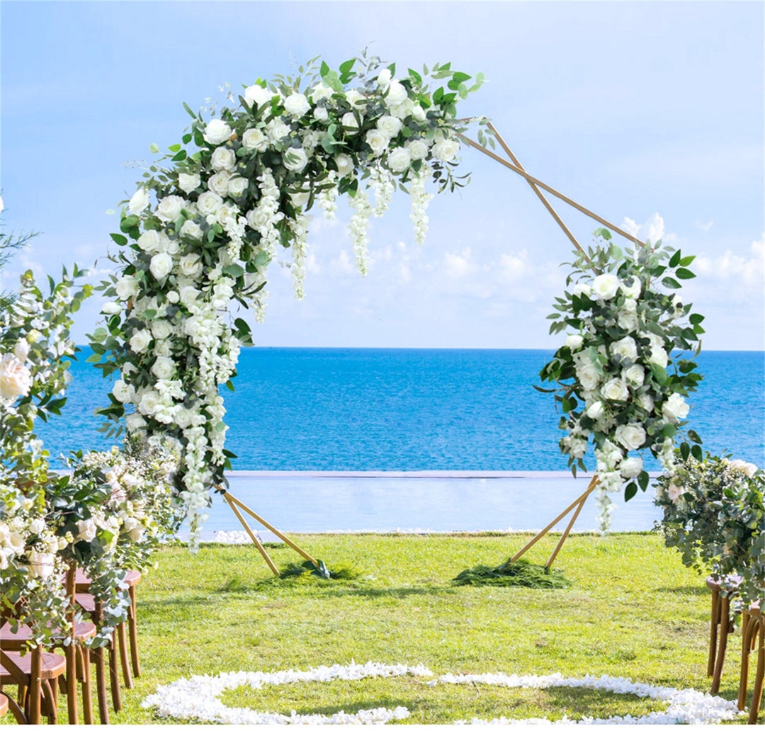 White Artificial Wedding Arch Flowers for Wedding Ceremony - Etsy