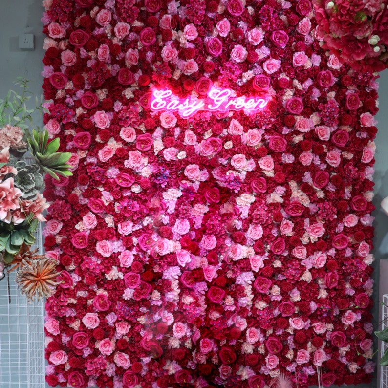 Flower Wall 3D Rose Flower Wall Panel Wedding Decor Floral Etsy