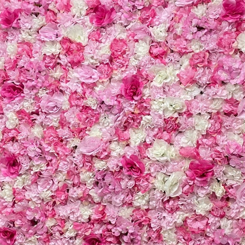 Flower Wall Pink Artificial Flower Panel Home Shop Party Etsy