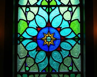 Mame Stained Glass Printed Top ブルー グリーン il_340x270.7141346303_ko3x.jpg