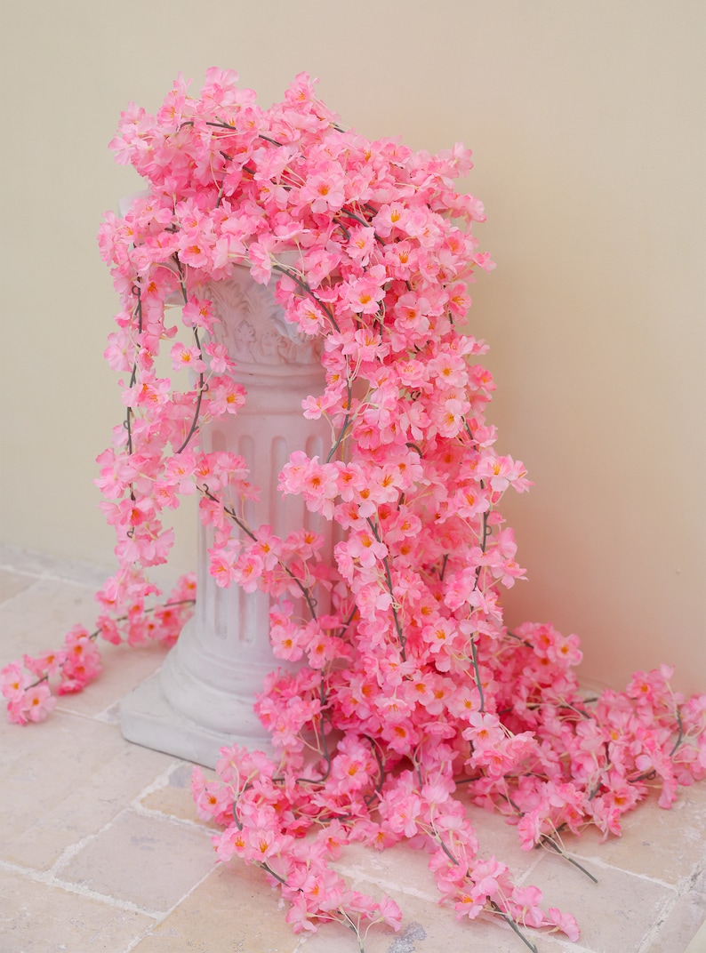 Artificial Cherry Blossom Flower Vines Artificial Flowers for Etsy