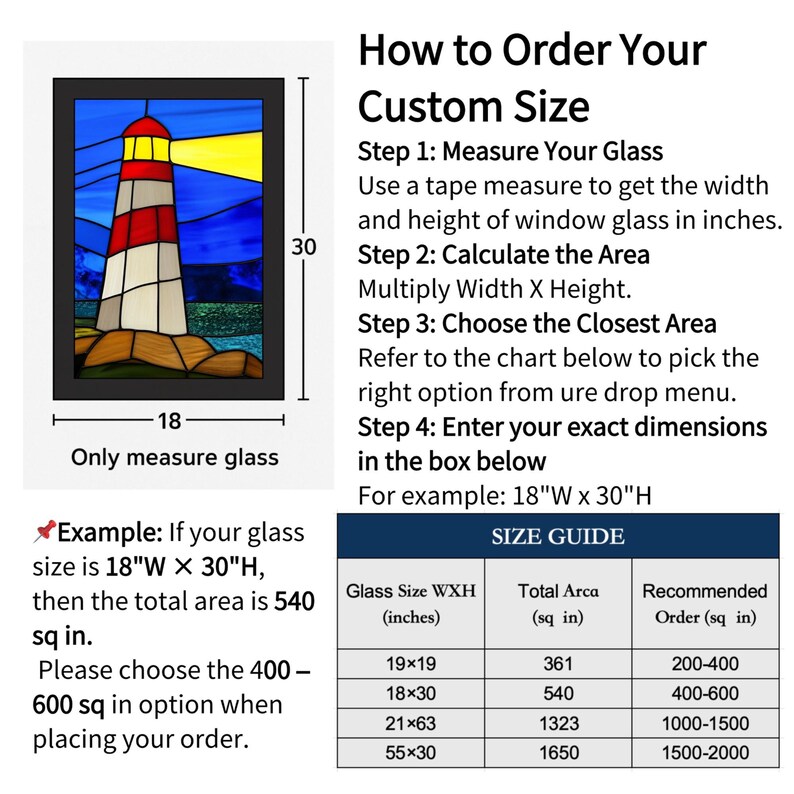 Coastal Lighthouse Stained Glass Window Film Nautical Ocean Scene ...