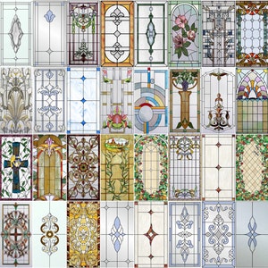 Frosted Window Film And Stained Glass Films, With Customized Privacy Static Cling, Vintage Door Sticker For Office, Home, And Bathroom Décor