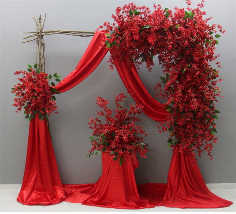 Artificial Flower Row Arrangement Wedding Arch Backdrop Decor Etsy
