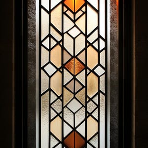 Colorful Stained Glass Window Film - Decorative Privacy Film for Doors & Windows - Non-Adhesive Static Cling - Free Custom Size