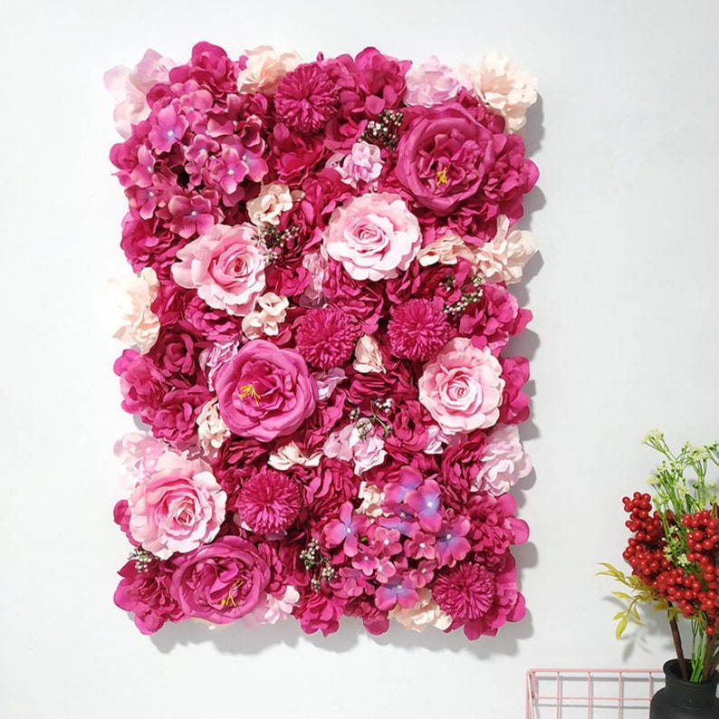 Flower Wall 3D Rose Flower Wall Panel Wedding Decor Floral Etsy