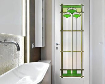Static Cling Window Decor - Custom Stained Glass, Frosted Privacy, Retro Matte, Home Office Door Sticker