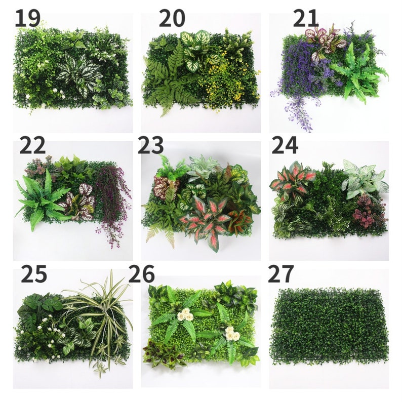 Artificial Topiary Hedges Panels Plastic Faux Shrubs Fence Etsy