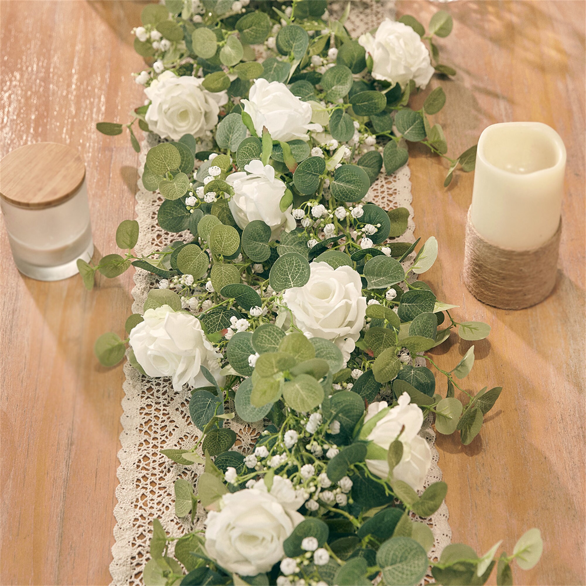 Gypsophila garland, Baby Breath Garland, Baby’s breath garland, Artificial  gyps garland, Wedding gypsophila arrangement