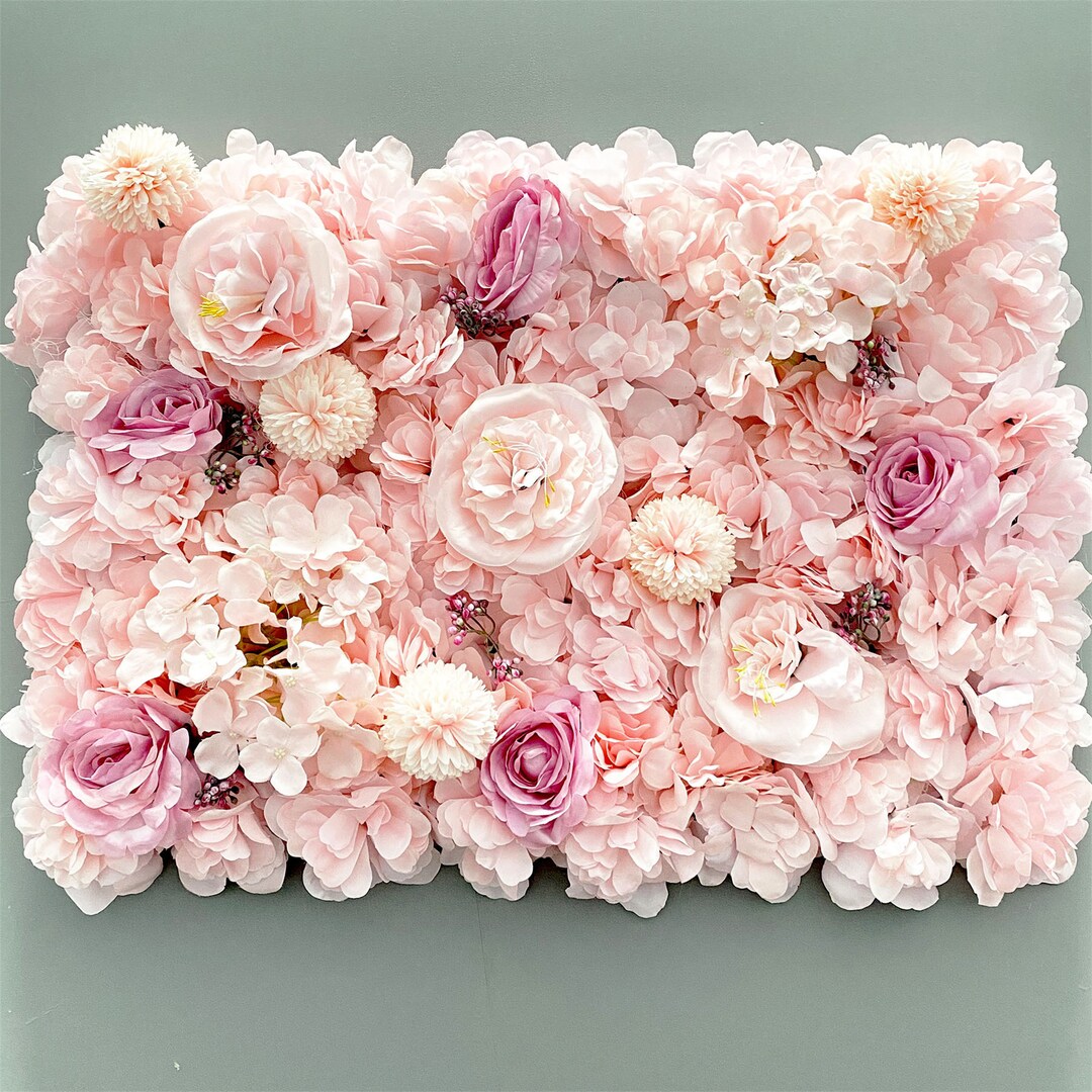 Silk Rose Flowers 3D Backdrop Wall Wedding Decoration Artificial Flower ...